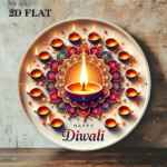 CIFbuy 1pc 8x8in 2D Flat Round Sign Vintage, "New Year Diwali" Decorative Plaque, For Living Room Holiday Celebration Religious Site Gift TikTok, TikTok, temu Self-pickup Logiftics - Image 4