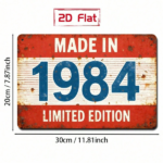 CIFbuy 1pc 1984 Limited Edition Retro Iron Metal Wall Sign" Sign, Vintage Rustproof UV Resistant Plaque, Resistant Plaque, 2D Flat Unframed Decor 7.87x11.81in Metal WalikTok, Metal WalikTok, t Self-pickup Logiopics - Image 2