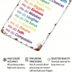 CIFbuy 1pc Rainbow Rules Tin Sign, 2D Flat Metal Plaque, Classroom Wall Art, Teacher Appreciation Gift, Art, Teacher Appreciation Gift, Funny O Sign, ikTok, Sign, ikTok, Wall Art, Teacher Appreciation Gift Self-, ckup Logiopy O - Image 6