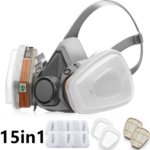 2 Pack Reusable Half Face Shield Respirator Mask for Painting Welding Sanding Facepiece(US Logistics only For USPS.TK/TMEU only For self-pickup) - Image 7