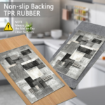 Three-piece kitchen rug set, non-slip and washable, abstract pattern kitchen hallway rug, soft and comfortable, suitable for sinks, floors, entrances, hallways and bathrooms. - Image 10