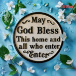 CIFbuy God Bless This Home And All Who Enter Here|Round Iron Sign, 2D Flat Printed Vintage Funny Wall Art Decor, 7.8*7.8Inch 1Pack Hang TikTok, TikTok, Hang Self-pickup Logiopics - Image 6