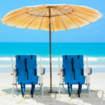 Same Code 99460325 4-Position Adjustable Folding Beach Chair, Steel Tube Frame Oxford Fabric Lounge Chair, 7.9" Seat Height, 17.7" W x 17.3" D, 120KG Heavy Duty Capacity, Portable Outdoor Patio Camping Chair, Blue - Image 29