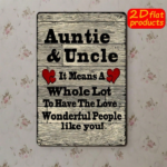CIFbuy Vintage Metal Sign Auntie & Uncle Love Quote, Weatherproof" Weatherproof Rustproof Wall Decor, Red Heart Pattern 2D Flat Unframed Plaque, Heart Pattern 2D Flat Unframed Plaque, 7.87 Love Quote,ikTok, Love Quote,ikTok, t Self-pickup Logiopics - Image 7