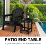 36*36*47cm Single Layer Square HDPE Side Table Black - Image 20