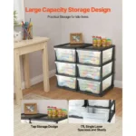 100L 6 Storage Drawers, Sturdy Organizer , Clear Storage Bins for Office, Craft Rooms, and Home Organization (Shipment from Walmart) - Image 6