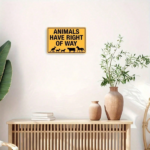 CIFbuy 1pc Wildlife Animals Have Right Of Way Metal Tin Sign, Tin Sign, 8x12 Inch Farmhouse Wall Decor With Kangaroo Cow Horse Silhouettes, With Kangaroo Cow Horse Silhouettes, Vinta RiikTok, RiikTok, r With Kangaroo Cow Horse Silhouettes Self-igckup Logiopnta - Image 4