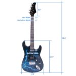 Lightning Style Electric Guitar with Power Cord/Strap/Bag/Plectrums Black & Dark Blue - Image 12
