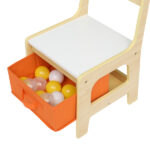 Children's Wooden Table And Chair Set With Two Storage Bags (One Table And Two Chairs) - Image 47