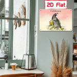 CIFbuy 1pc California Quail & Chicks Metal Wall Plaque, 2D" 2D Flat Unframed Yellow Flowers Outdoor Garden Decor, Flowers Outdoor Garden Decor, Weatherproof Rustproof UV Wall PlaqikTok, Wall PlaqikTok, t Self-pickup Logiopics - Image 7