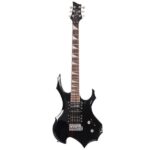 [Do Not Sell on Amazon] Flame Shaped Electric Guitar with 20W Electric Guitar Sound HSH Pickup Novice Guitar Audio Bag Strap Picks Shake Cable Wrench Tool Black - Image 3