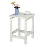 36*36*47cm Single Layer Square HDPE Side Table White - Image 6