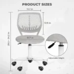 Modern Swivel Office Lobby Reception Chair for Professional Waiting Room, Pebble gray (Shipment from Walmart) - Image 2