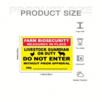 CIFbuy 1pc Vale Farm Biosecurity Livestock Guardian Metal Sign, Caution Danger Safety Warning Notice, Safety Warning Notice, Unframed 8x12In 20x30Cm LiikTok, LiikTok, ng Notice Self- Sckup LogiopCm - Image 2