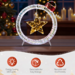 Set of 3 Lighted Iridescent Cut-out Light Bulb Christmas Decorations, Pre-lit Holiday Decor with 295 White LED Lights for Xmas Outdoor Indoor Decor Lighted Holiday Displays - Image 7