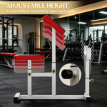 Heavy-Duty Red Vertical Leg Press Machine with Adjustable Leg, Back & Head Positions, 1" Standard Plate Compatible Strength Training Equipment - Image 7