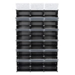 12-Tier Portable 72 Pair Shoe Rack Organizer 36 Grids Tower Shelf Storage Cabinet Stand Expandable for Heels, Boots, Slippers, Black - Image 9