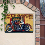 CIFbuy Retro Motorcycle Metal Tin Sign, Vintage Look Wall Art, Home Bar Cafe Garden Office Kitchen SikTok, SikTok, Self-inckup Logiopnramed - Image 4
