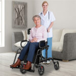 Practical Folding Rolling Walker Transport Wheelchair - Image 3