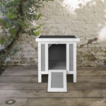 20" Wooden Waterproof Rabbit Hutch Pet Bunny Small Animal House Habitat Gray - Image 11