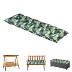Outdoor Bench Cushion, 60 × 20 × 4 Inch, Tufted Waterproof Swing Cushion with Ties, for Patio Bench or Window Seat