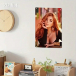 CIFbuy Redhead Woman Metal Wall Art, Brown Hair Green Eyes Iron Decor For Bedroom Bar Cafe TikTok, TikTok, Self-pickup Logiopics - Image 5