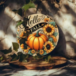 CIFbuy Frightsbyte 8x8 Inch Round Halloween Metal Sign, 2D Flat Tin Wall Art, Monster Printed Rustic Vintage Decor For Home Bar Party H TikTok, TikTok, ty H Self-pickup Logiopics - Image 9