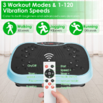 Vibration Exercise Machine With Resistant Bands Remote Control Whole Body Vibration Platform Workout Equipment Home Fitness Training Equipment For Weight Loss Fat Burner - Image 9