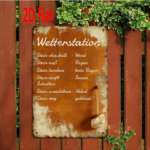 CIFbuy 1pc German Weather-Themed Metal Sign, 7.87*11.81 Inch 2D" Flat Unframed Outdoor Wall Decor, Wall Decor, Weatherproof Rustproof UV Resistant D 7.87*11ikTok, 7.87*11ikTok, t Self-pickup Logiopics - Image 6