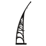 Same Code 82632470 80*38in Household Application Door & Window Rain Cover Eaves Brown Board & Black Holder - Image 7