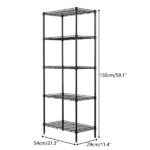 Changeable Assembly Floor Standing Carbon Steel Storage Rack Black - Image 8