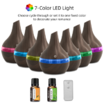 Ultra Quiet 300ml Aromatherapy Diffuser & Humidifier 7 Color LED Mood Lighting, Auto Shut-Off for Safe, Relaxing Ambiance in Home, Office, Bedroom - Image 2