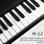 Do Not Sell on Amazon GEP-204 61Key Folding Piano Semi-Weighted Standard Keyboards Digital Piano with Bluetooth, Handbag for Piano Lover Black color - Image 8
