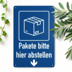 CIFbuy 1pc 8x12in Unframed Tin Sign Please Leave Packages Here, Here, Metal Parcel Notice Sign For Delivery Drivers, Delivery Drivers, Outdoor Porch Shipment W SignikTok, SignikTok, r Delivery Drivers Self- Hckup Logiopt We - Image 7
