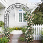 134*59*213cm Double Layer Iron Art Arc Top Iron Arch Black - Image 15