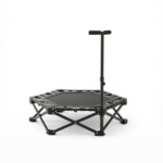 42 Inch Foldable Adult Rebounder Trampoline – Mini Trampoline with Adjustable Foam Handle, Indoor Outdoor Fitness - Image 2