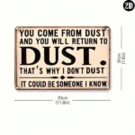 CIFbuy Vintage From Dust Metal Wall Art Sign Rustic Gothic Wall Decor Room Bathroom Bedroom 8x12 Inches (TikTok, temu pick-up service) - Image 2