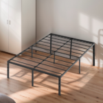 Black Queen Size Simple Basic Platform Metal Bed Frame - 14 Inch Bed Height