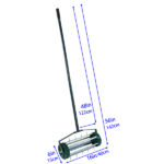 Heavy Duty Rolling Lawn Aerator,Rolling Lawn Aerator, Rotary Push Tine Spike Soil Lawn Aerator Gardening Tool with 3-Piece Long Steel Handle for Garden Yard Grass Maintenance,Not support self-pick up - Image 3