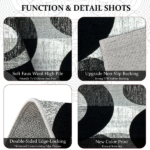 Three-piece kitchen rug set, non-slip and washable, abstract pattern kitchen hallway rug, soft and comfortable, suitable for sinks, floors, entrances, hallways and bathrooms. - Image 4
