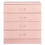 25.98"*12.99"*30.42" 4-Drawer Cabinet Faux Rose Gold Handles Pink - Image 2