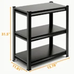 3-Tier Metal Storage Rack with Adjustable Shelves, Multi-purpose Organizer for Living Room, Kitchen, Garage, Office, Gym and More - Image 8