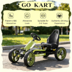 Green Adjustable Seat Pedal Go Kart – Kids Ride On for Outdoor Lawn Activity 3-6 Year Old - Image 4