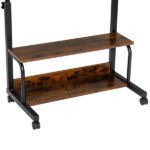 Vintage Brown P2 15MM Particle Board with Melamine Coating Adjustable Computer Desk with 3 USB + 2 AC Outlets - Image 5