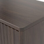 10-Gallon Woodgrain Tilt-Out Trash Can Cabinet Wooden Garbage Recycling Cabinet with Wave-Textured Hideaway Drawer&Pull-Out Bin-Multipurpose Kitchen/Bath Organizer in Walnut Finish - Image 4
