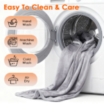 8-Zone Wearable Heated Blanket - 3 Adjustable Heat Levels, 59x31in Soft Flannel, USB-Powered Portable Design with Pockets, Machine Washable Winter Warmth - Image 7