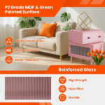 20.7" Wide Pink Robot LED Nightstand with 360° Rotating Drawer - Modern End Table - Image 15