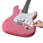 KST Stylish H-S-S Pickup Electric Guitar Kit with 5W AMP Bag Guitar Strap Strings rose red - Image 7