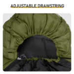 Rectangular Heated Sleeping Bag, Lightweight Sleeping Bag with Multi USB Powered Heating Pads, Waterproof Compact Envelope Sleeping Bag for Backpacking Hiking, Green - Image 9