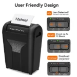 12-Sheet Paper Shredder for Home, Quiet Cross Cut Shredders, P-4 Ultra Security, 4.5 Gal Bin, Shred Quietly for Shred for Credit Card, Mail, Staples, <58 dB(OL12) - Image 3